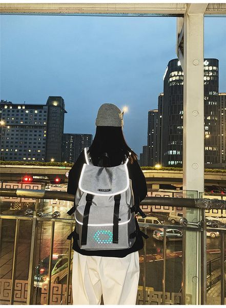 

simple casual backpack male personality street trend large capacity