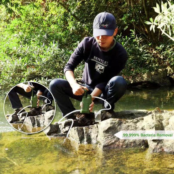 

water bottle portable outdoor purifier camping filter survival individual mountain climbing