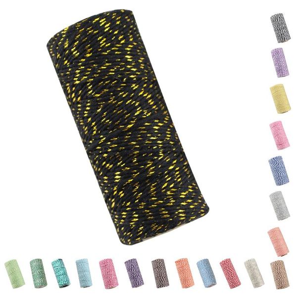 

gift wrap 100m/roll 1.5-2mm cotton twine stripe line for wedding party favour craft package supplies(red+white)