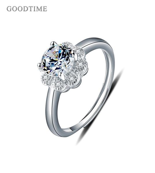 

wedding rings fashion women 925 sterling silver jewelry flowers cubic zirconia girls for female dress up, Slivery;golden