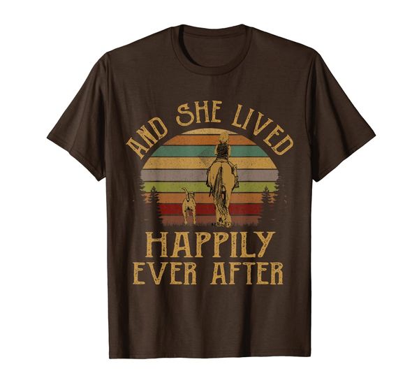 

Vintage And She Lived Happily Ever After Horse Dogs Tshirt, Mainly pictures