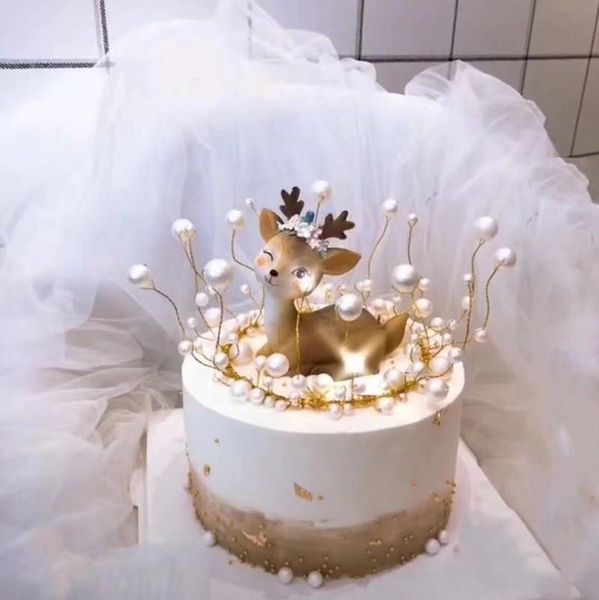 

other festive & party supplies cute deer cake er for wedding merry christmas dessert baking decoration baby shower kids birthday home de