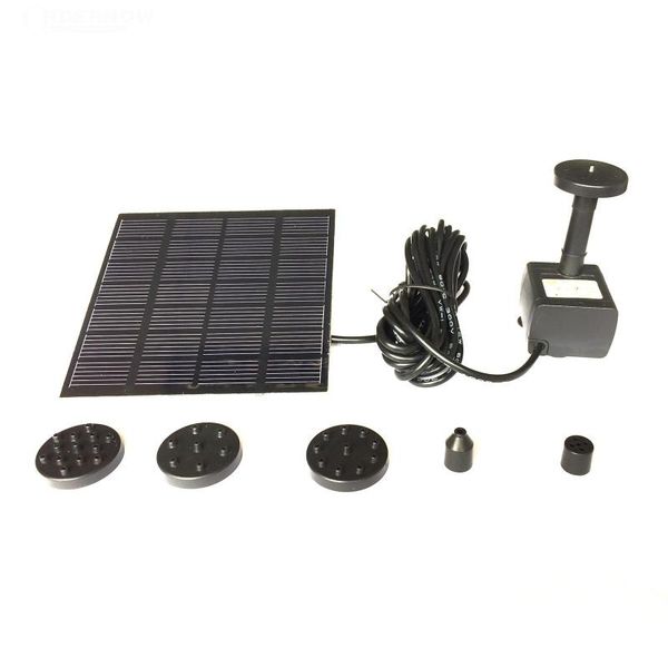 

solar fountain pump1.5w floating powered water pump with 6 nozzle bird bath pond and lawn decoration panel kits garden decorations