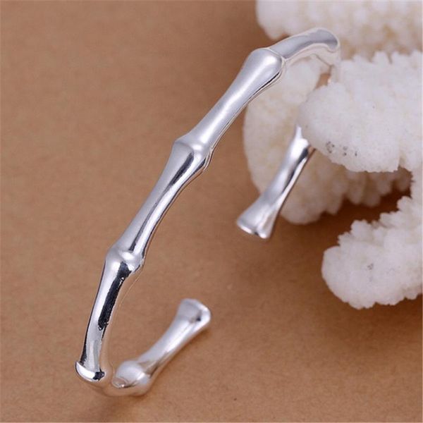 

bangle retro fashion jewelry silver color charms nice cute bamboo bracelet christmas gift valentine's day b095, Black