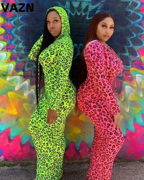 

casual dresses vazn 2021 autumn vintage young club sweet designer soft hooded full sleeve women high waist thin maxi dress, Black;gray