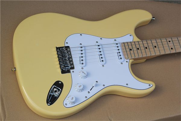 

factory store vintage yellow cream d pickuups yngwie malmsteen scalloped maple fretboard st 6 strings electric guitar guitarra