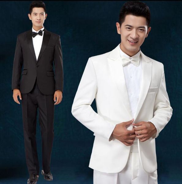 

singer dance stage clothing for men suit set with pants 2021 mens wedding suits costume groom formal dress tie white black 3xl men's &