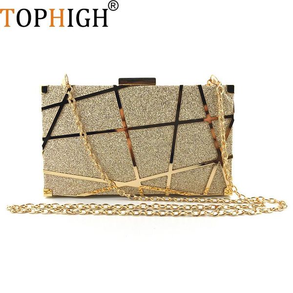 

evening bags igh gold metal crystal clutch for women 2021 luxury wedding party purse fashion handbags origanl selling