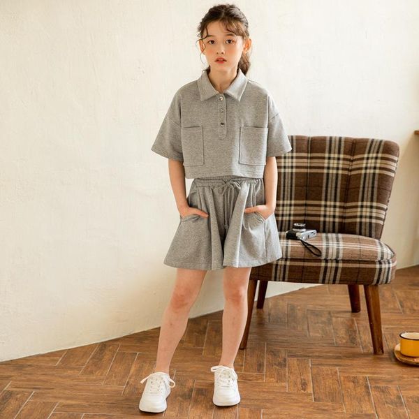 

girls sport active summer clothing set kids pullovers shirts short sleeve shorts clothes outfits children suits sets, White