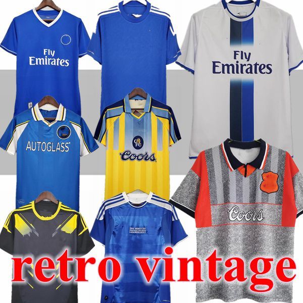 

cfc drogba 2011 torres retro soccer jersey lampard 11 12 13 final 96 97 99 82 football shirt vintage crespo classic 03 05 06 cole zola viall, Black;yellow