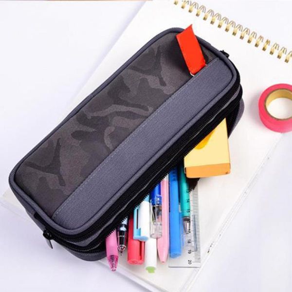 

pencil bags multi-layer large capacity student zipper storage case pen bag organizer