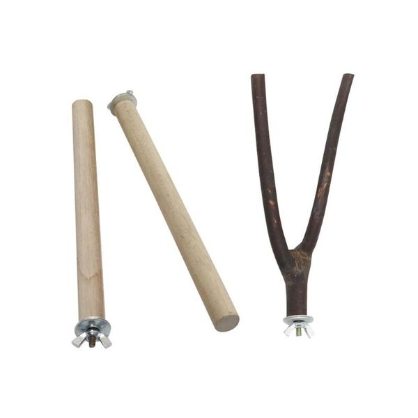 

wooden bird standing perches branch parrot canary natural wood holder claw grinding stick hanging play toy training fitting other supplies