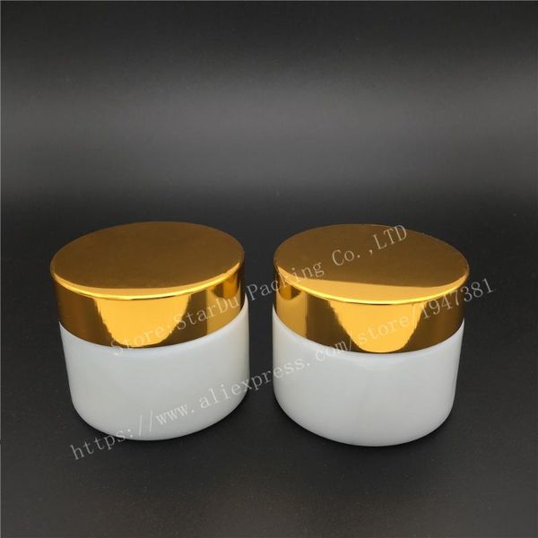 

50g white porcelain jars, 50ml ceramics skin care cream bottles, 1.7oz cosmetic containers 100pcs/lot storage bottles & jars