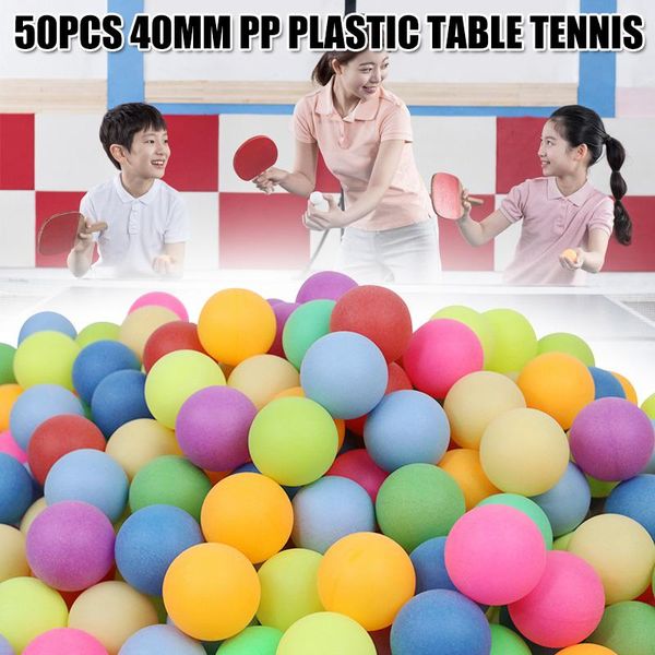 

40mm table tennis balls 2.4g random colours 50pcs for games outdoor sport b2cshop