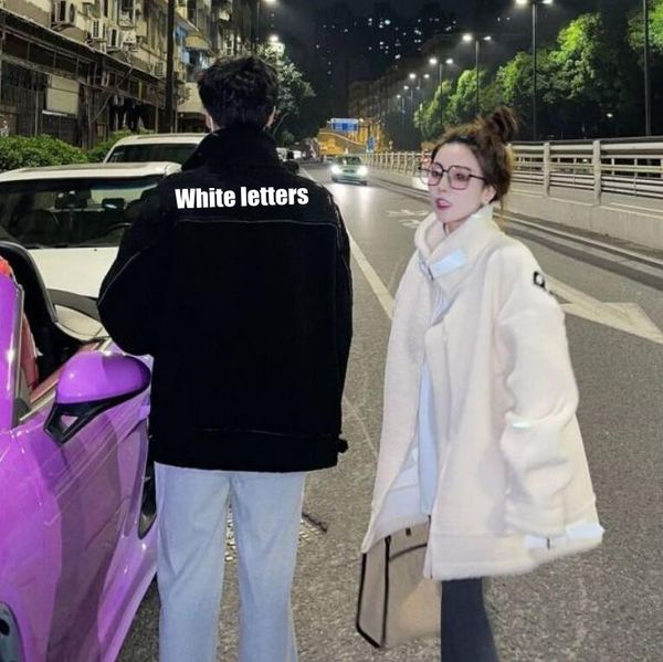 

autumn and winter vintage classic jacket fashion balengacia sweater men women with the same knitwear hoodies lamb wool coat thickened loose, Black;brown