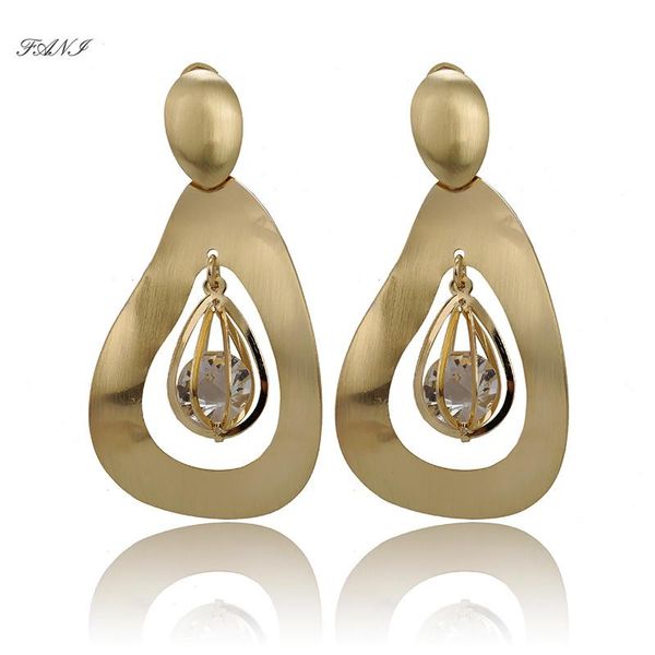 

earrings & necklace fani fashion jewelry 2021brand long drop dangle for women copper brazilian party wedding, Silver