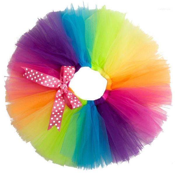 

skirts summer girls tutu sweet skirt baby kids girl children with diamond rainbow colorful princess11, Blue