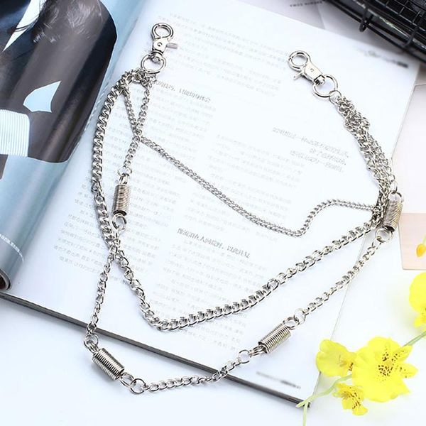 

belts fashion women punk pants trousers jean wallet chains hip hop gothic rock, Black;brown