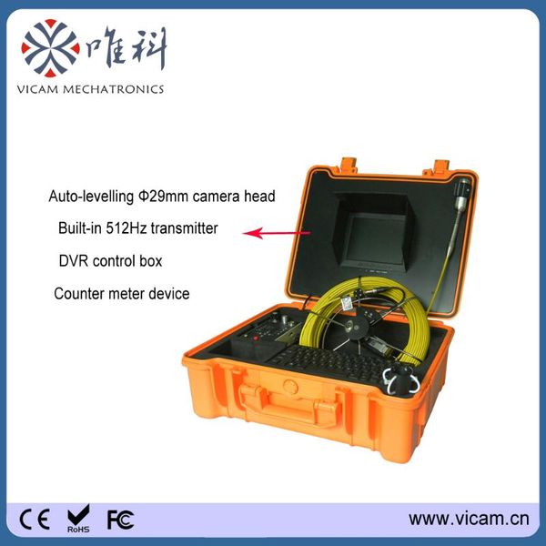 

waterproof industrial 30m air duct chimney pipe inspection camera with 512hz transmitter and meter counter v8-1288tc ip cameras