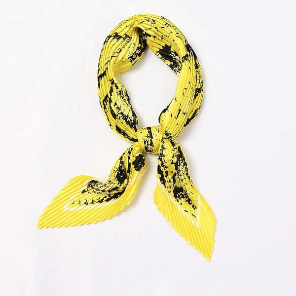 

scarves women silk pleated scarf painting stylish crinkle bandana decorated headband neck wear foulard [3709], Blue;gray