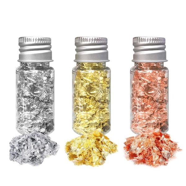 

other arts and crafts 3 bottles decorative painting nail art multifunction manicure foil flakes glitter imitation craft diy shredded gel pol