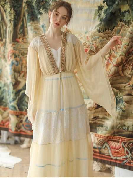 

women's blouses & shirts spring summer long women mori girl elegant slim beading sequins casual loose lace patchwork chiffon all-match, White