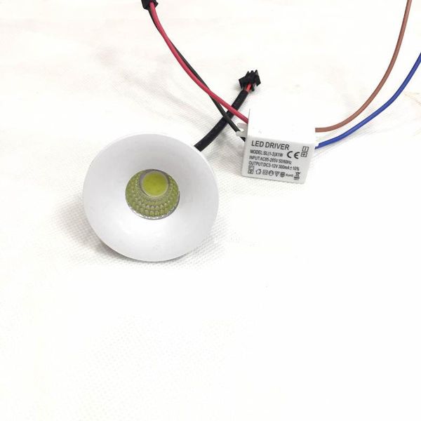 

10pcs/lot 48mm led downlight light cob ceiling spot 3w 85-265v recessed lights indoor lighting 5 years warranty time cabinet
