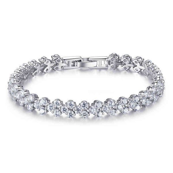 

925 sterling silver bracelet aaaaa zircon heart for women bangles valentine's day gift s-b28, Black
