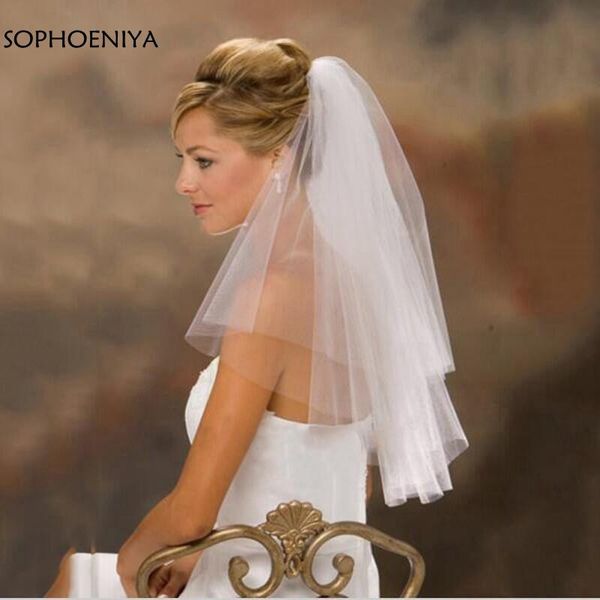

bridal veils in stock white ivory wedding veil 2021 welon accessories short voile mariage velo novia, Black