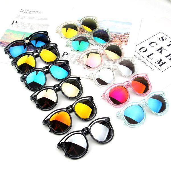 

outdoor eyewear kids sunglasses colorful reflective mirror children boy girl baby uv400 protection shades street cycling
