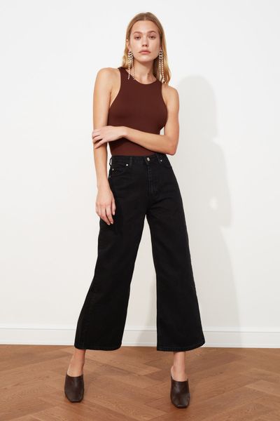 

2011trendyol high waist culotte jeans twoss20je0141, Blue