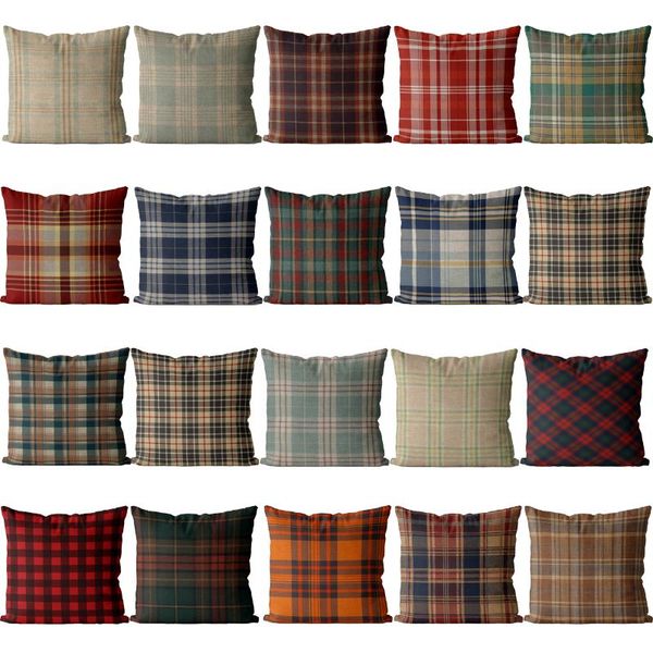 

cushion/decorative pillow modern simple plaid case decor sofa cushion cover living room decoration throw covers cojines decorativos
