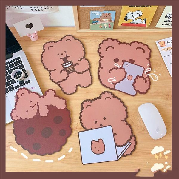 

mouse pads & wrist rests ins kawaii soft bear pad gamer table mat girls strawberry cute school supplies pc
