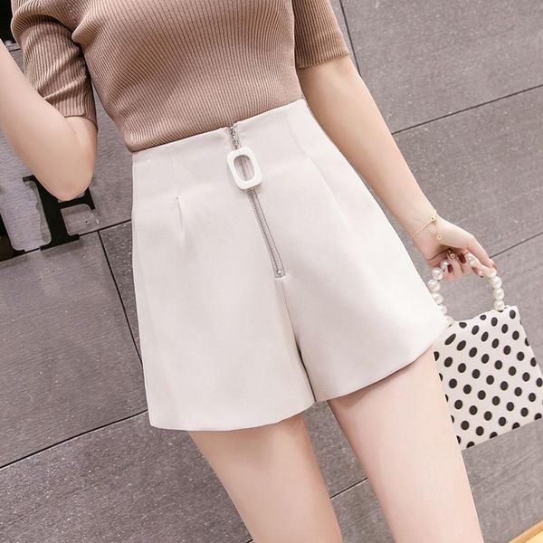 

women's shorts suit for women fashion solid high waist wide leg 2s8f, White;black