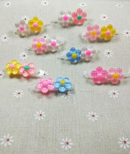 

dog apparel cute resin flowers hair clip teddy hairpin pet decorations 3pcs