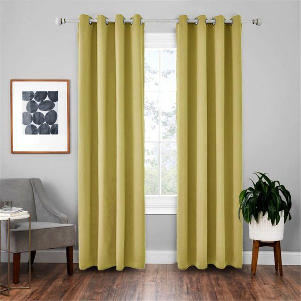 

blackout cloth insulation curtain nordic style solid color & drapes