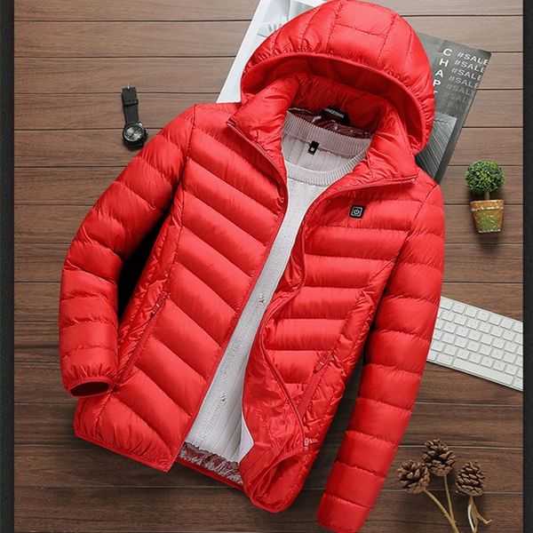 

high end men's men's cotton padded clothes men's hooded cotton padded clothes large coat, Black