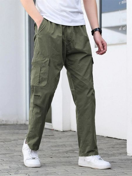 

men slant pocket cargo pants b6qb#, Black