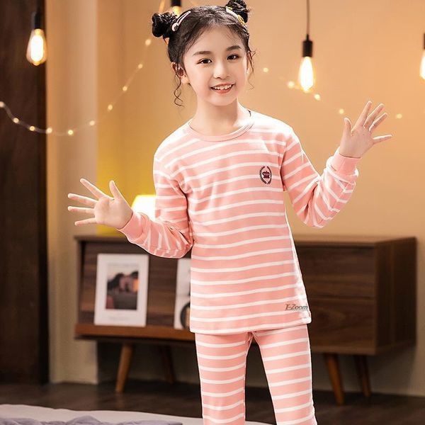 

pajamas children long sleeves 100% cotton pyjamas kids baby clothes sets boys sleepwear for girls 2 4 6 8 10 12 years, Blue;red