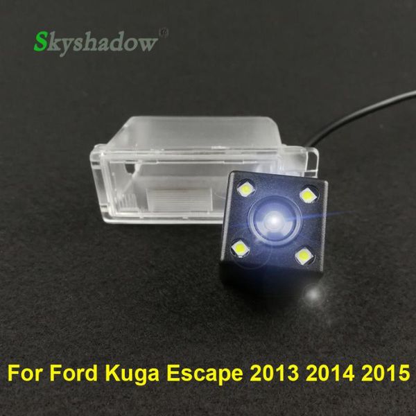

car rear view cameras& parking sensors for kuga escape 2013 2014 2021 hd ccd 4 led night vision reverse backup waterproof reversing cam
