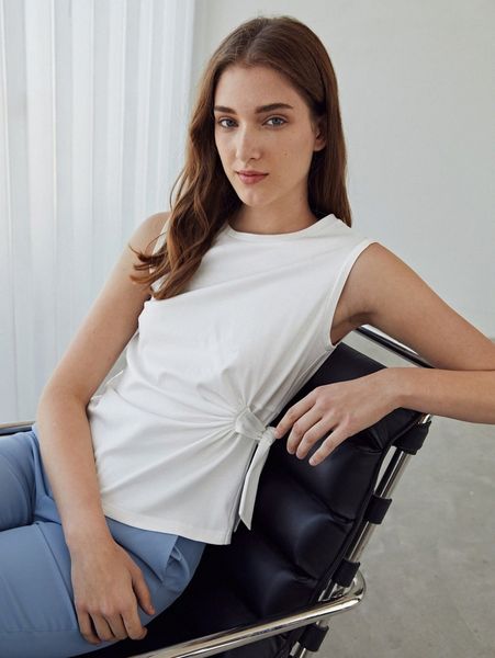 

motf premium 100% cotton knot tank 51kp#, White