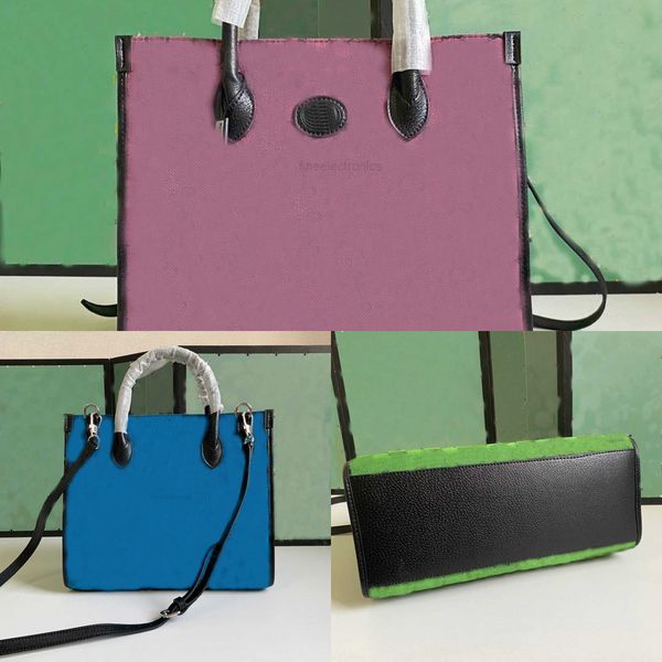 

designer embroidered 2021 quality canvas leather shopping bag letter large capacity tote handbag