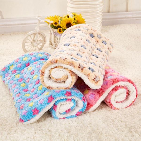 

cat beds & furniture dog blanket fleece pet for dogs and cats bed big star print mat soft cushion warm quilt cotton terry