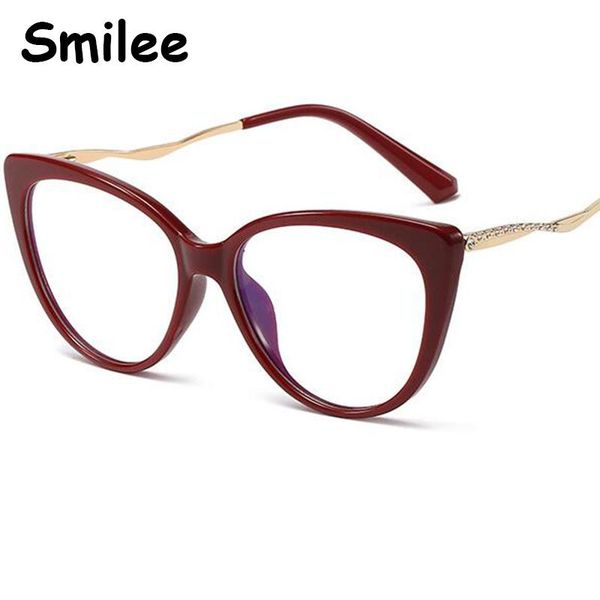 

retro anti blue ray computer glasses women 2021 brand design cat eye light blocking fashion flat mirrorr optical frames sunglasses, Black