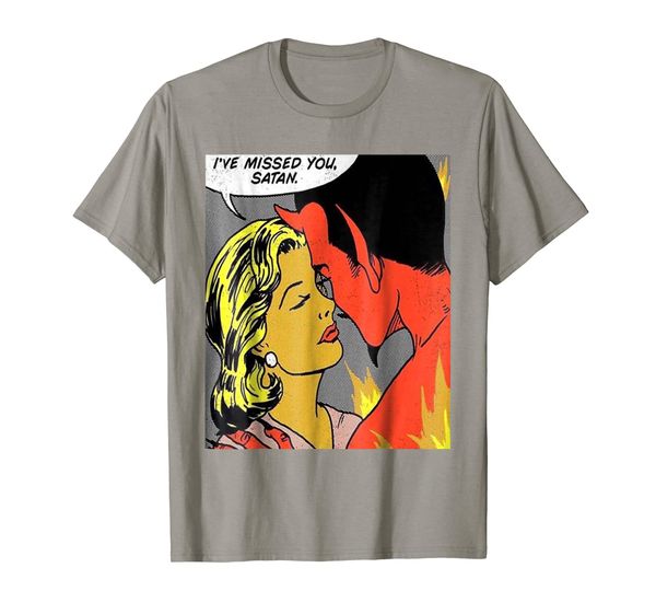

vintage satan t-shirt comic book retro lucifer satanic, White;black
