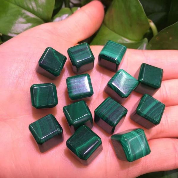 

decorative objects & figurines 1pcnatural malachite crystal mineral specimen polished square healing stone hand carved decor