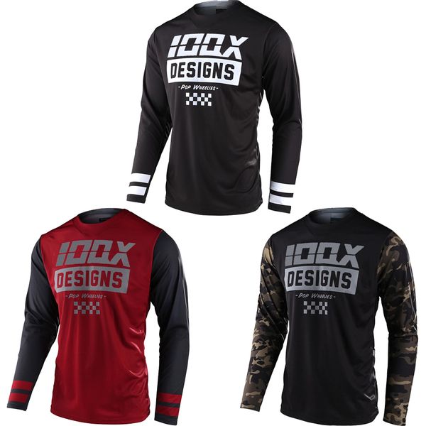 

ioqx off-road mx atv mtb mens riding dirt bike gear motocross racing t-shirt, Black
