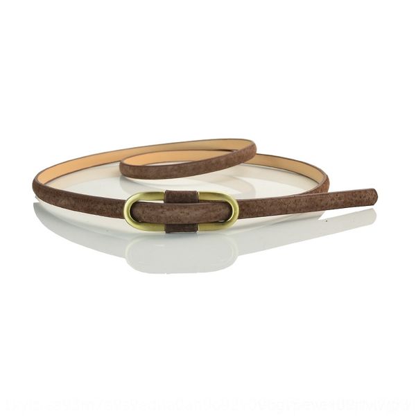 

7Kt leather thin belts women's pigskin simple pin decorative fur sweater leather thin women's pigskin simple pin dress decorative belt, Black;brown