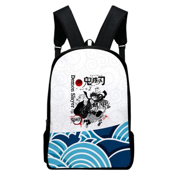 

backpack funny hip hop notebook backpacks students school bags demon slayer 3d print oxford waterproof boys girls cute lapsmall