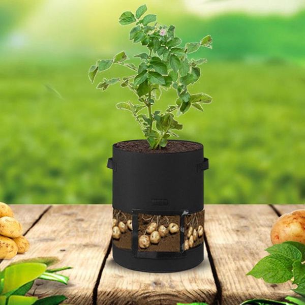 

planters & pots 7/10 gallon plant growing bag aeration waterproof home garden potato greenhouse vegetable moisturizing planting bucket pouch
